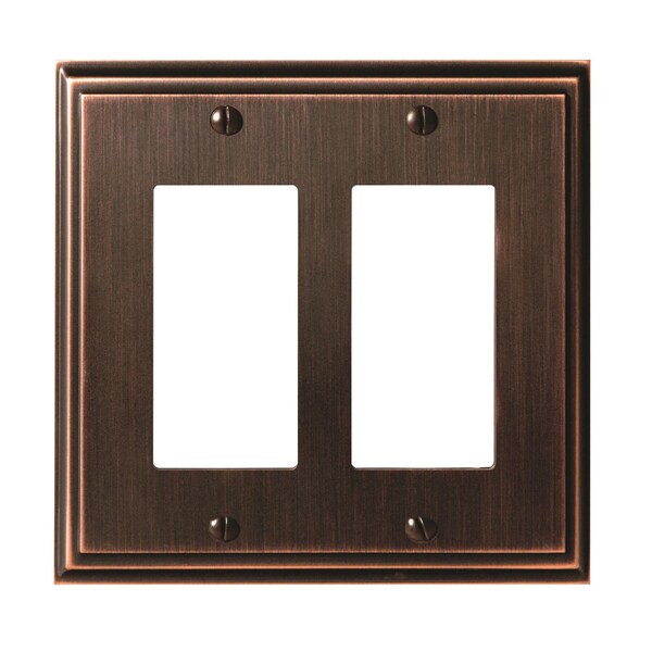 Amerock Mulholland 2 Rocker Oil Rubbed Bronze Wall Plate 1907005 - main